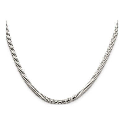 Sterling Silver 4mm Round Snake Chain – view 2