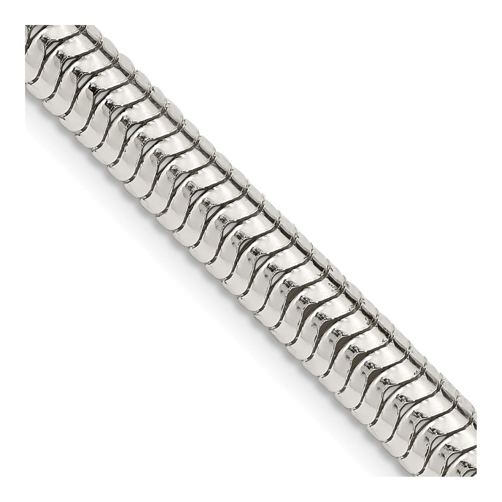 24 Inch Sterling Silver 6mm Round Snake Chain Necklace with Lobster Clasp