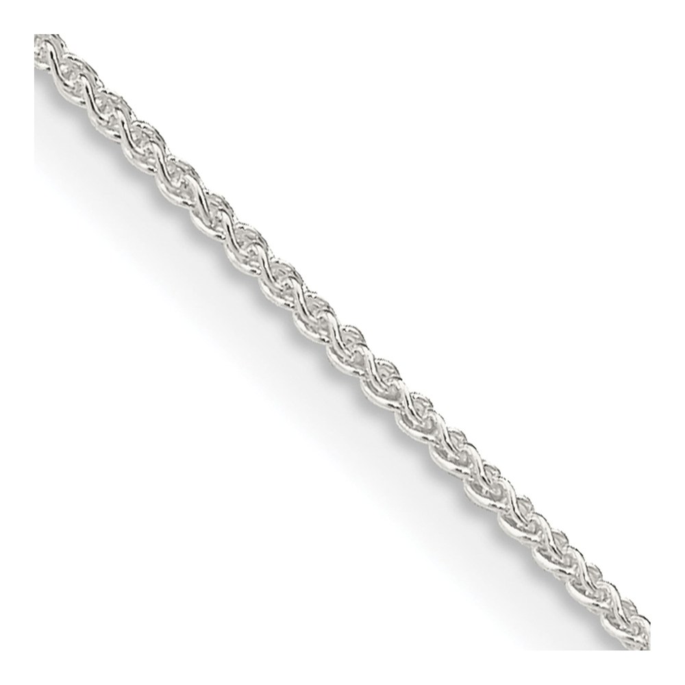 18 Inch Sterling Silver 1mm Round Spiga Chain With 2 Inch Ext. with Spring Ring Clasp