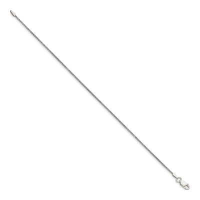 Sterling Silver 1.25mm Round Wheat Chain Anklet – view 2