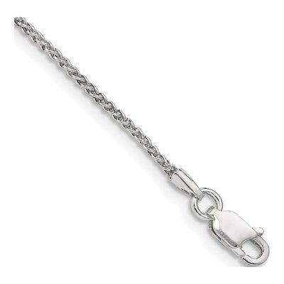 Sterling Silver 1.5mm Round Wheat Chain Bracelet