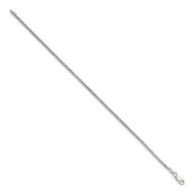 Sterling Silver 1.75mm Round Wheat Chain Bracelet – view 2
