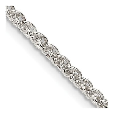 Sterling Silver 2.5mm Round Wheat Chain