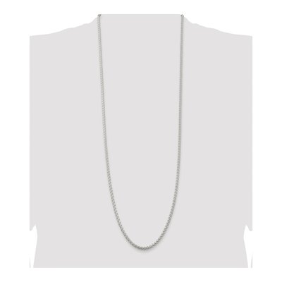 Sterling Silver 3mm Round Wheat Chain – view 4