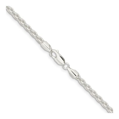 Sterling Silver 3.7mm Round Wheat Chain – view 3