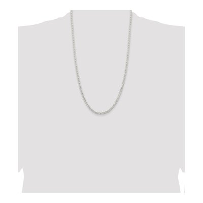Sterling Silver 3.7mm Round Wheat Chain – view 4