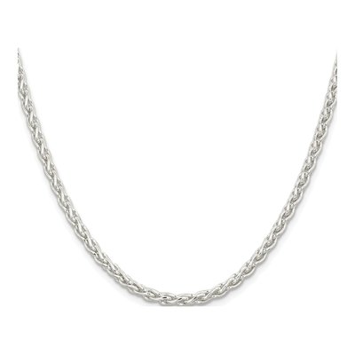 Sterling Silver 3.7mm Round Wheat Chain – view 2