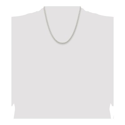Sterling Silver 3.7mm Round Wheat Chain – view 4