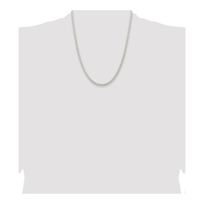 Sterling Silver 3.7mm Round Wheat Chain – view 4