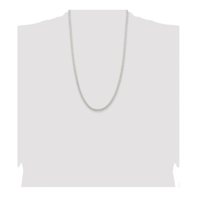 Sterling Silver 3.7mm Round Wheat Chain – view 4