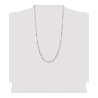 Sterling Silver 3.7mm Round Wheat Chain – view 4