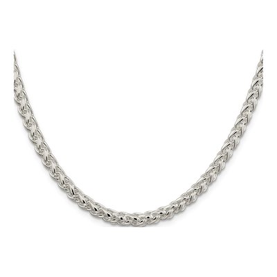 Sterling Silver 5mm Round Wheat Chain – view 2