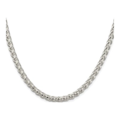 Sterling Silver 5mm Round Wheat Chain – view 2