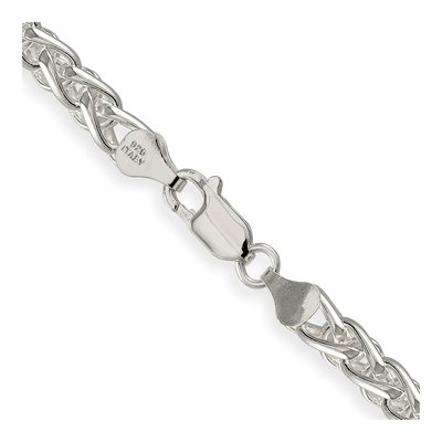 Sterling Silver 6mm Round Wheat Chain – view 3