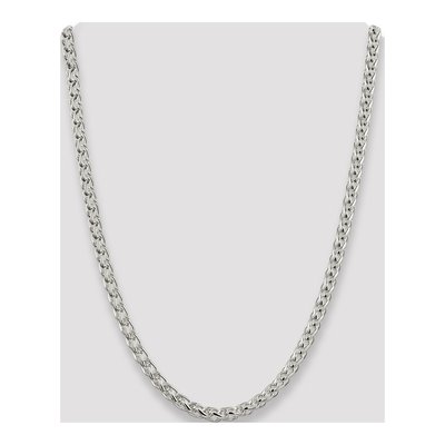 Sterling Silver 6mm Round Wheat Chain – view 4