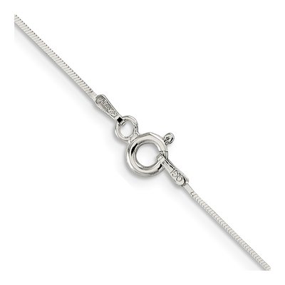 Sterling Silver 0.7mm Square Snake Chain – view 3