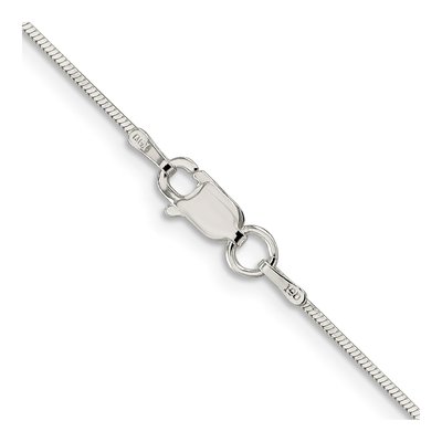 Sterling Silver 0.8mm Square Snake Chain – view 3