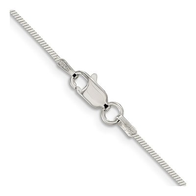 Sterling Silver 1mm Square Snake Chain – view 3
