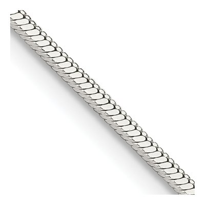 Sterling Silver 1.25mm Square Snake Chain