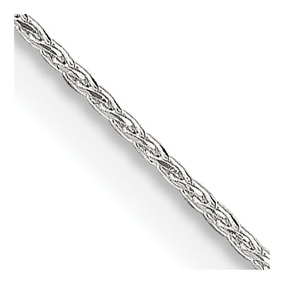 Sterling Silver 0.85mm Diamond-Cut Round Wheat Chain