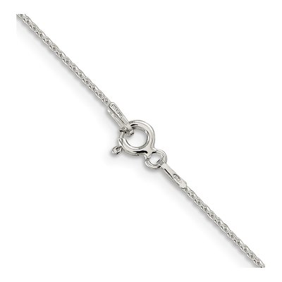 Sterling Silver 0.85mm Diamond-Cut Round Wheat Chain – view 3