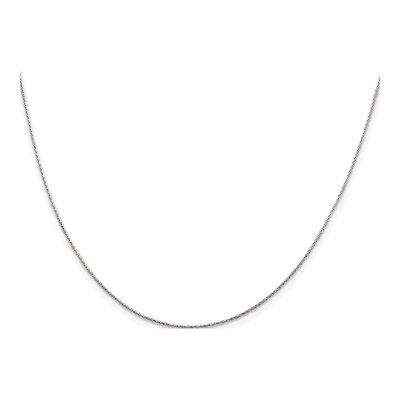 Sterling Silver 0.85mm Diamond-Cut Round Wheat Chain – view 2