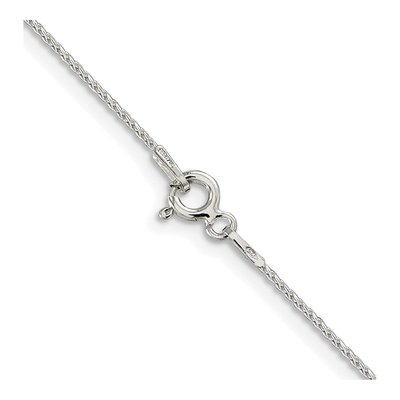 Sterling Silver 0.85mm Diamond-Cut Round Wheat Chain – view 3