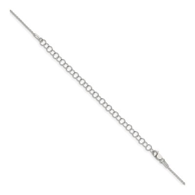 Sterling Silver 0.95mm Diamond-Cut Round Wheat Chain – view 3