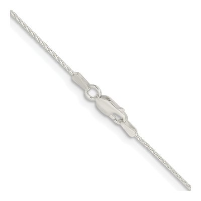 Sterling Silver 0.95mm Diamond-Cut Round Wheat Chain – view 3