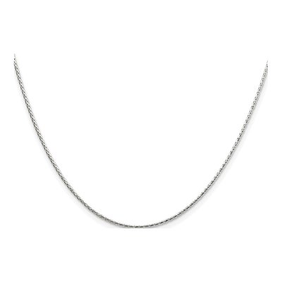 Sterling Silver 1.25mm Diamond-Cut Round Wheat Chain – view 2