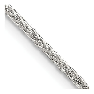 Sterling Silver 1.45mm Diamond-Cut Round Wheat Chain
