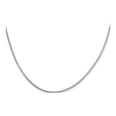 Sterling Silver 1.7mm Diamond-Cut Round Wheat Chain – view 2