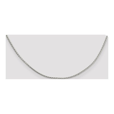 Sterling Silver 1.7mm Diamond-Cut Round Wheat Chain – view 4