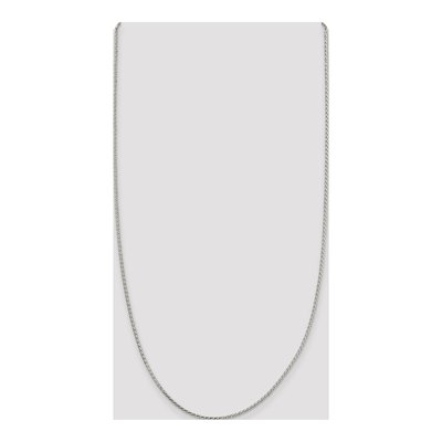 Sterling Silver 1.7mm Diamond-Cut Round Wheat Chain – view 4