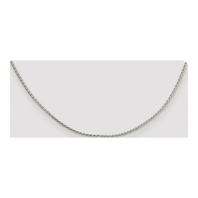Sterling Silver 1.7mm Diamond-Cut Round Wheat Chain – view 4