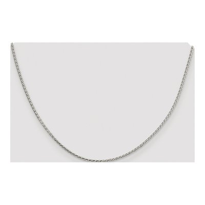 Sterling Silver 1.7mm Diamond-Cut Round Wheat Chain – view 4