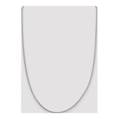Sterling Silver 1.7mm Diamond-Cut Round Wheat Chain – view 4