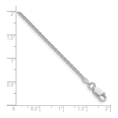 Sterling Silver 1.7mm Diamond-Cut Round Wheat Chain Bracelet – view 2