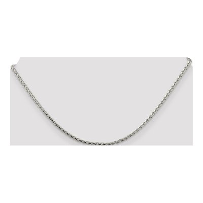 Sterling Silver 2.15mm Diamond-Cut Round Wheat Chain – view 4