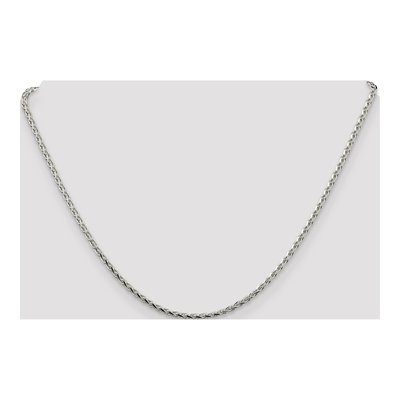Sterling Silver 2.15mm Diamond-Cut Round Wheat Chain – view 4