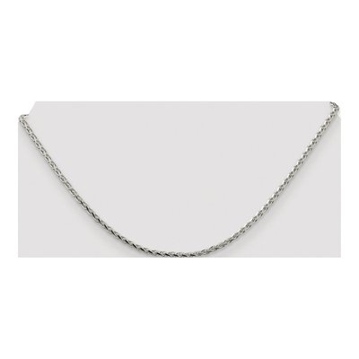 Sterling Silver 2.15mm Diamond-Cut Round Wheat Chain – view 4