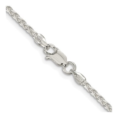 Sterling Silver 2.15mm Diamond-Cut Round Wheat Chain – view 3