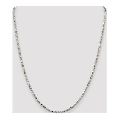 Sterling Silver 2.15mm Diamond-Cut Round Wheat Chain – view 4