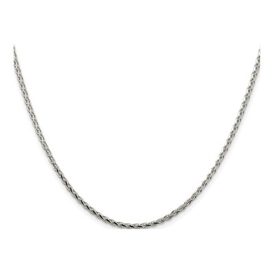 Sterling Silver 2.15mm Diamond-Cut Round Wheat Chain – view 2
