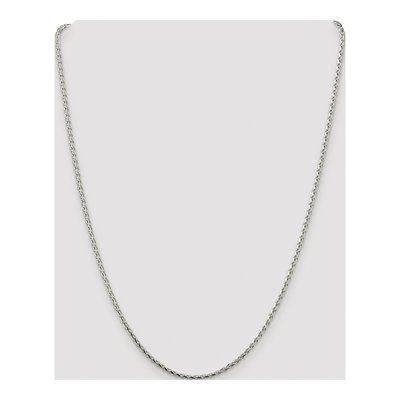 Sterling Silver 2.15mm Diamond-Cut Round Wheat Chain – view 4