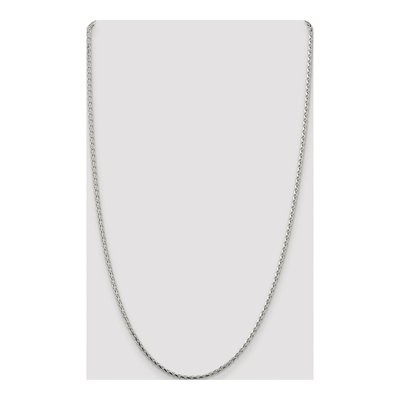 Sterling Silver 2.15mm Diamond-Cut Round Wheat Chain – view 4