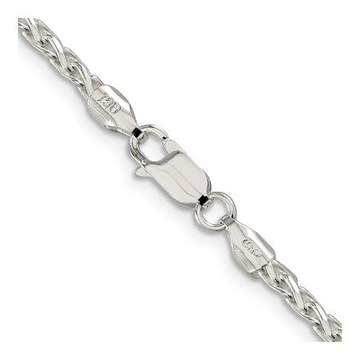 Sterling Silver 2.85mm Diamond-Cut Round Wheat Chain – view 3