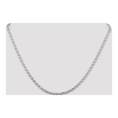 Sterling Silver 2.85mm Diamond-Cut Round Wheat Chain – view 4