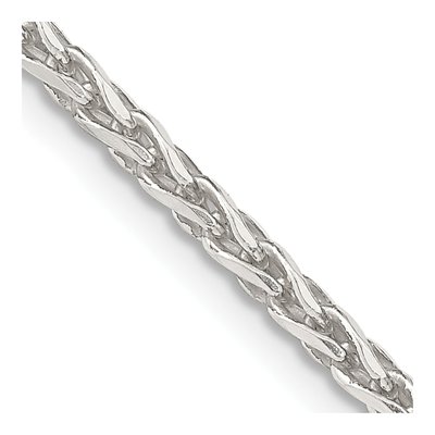 Sterling Silver 2.85mm Diamond-Cut Round Wheat Chain