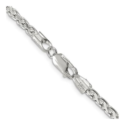 Sterling Silver 3.5mm Diamond-Cut Round Wheat Chain – view 3